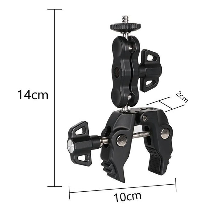 Z057 Aluminum Alloy Crab Clamp Magic Arm 360 Degree Rotating Super Clamp Photography Equipment - Black - 7