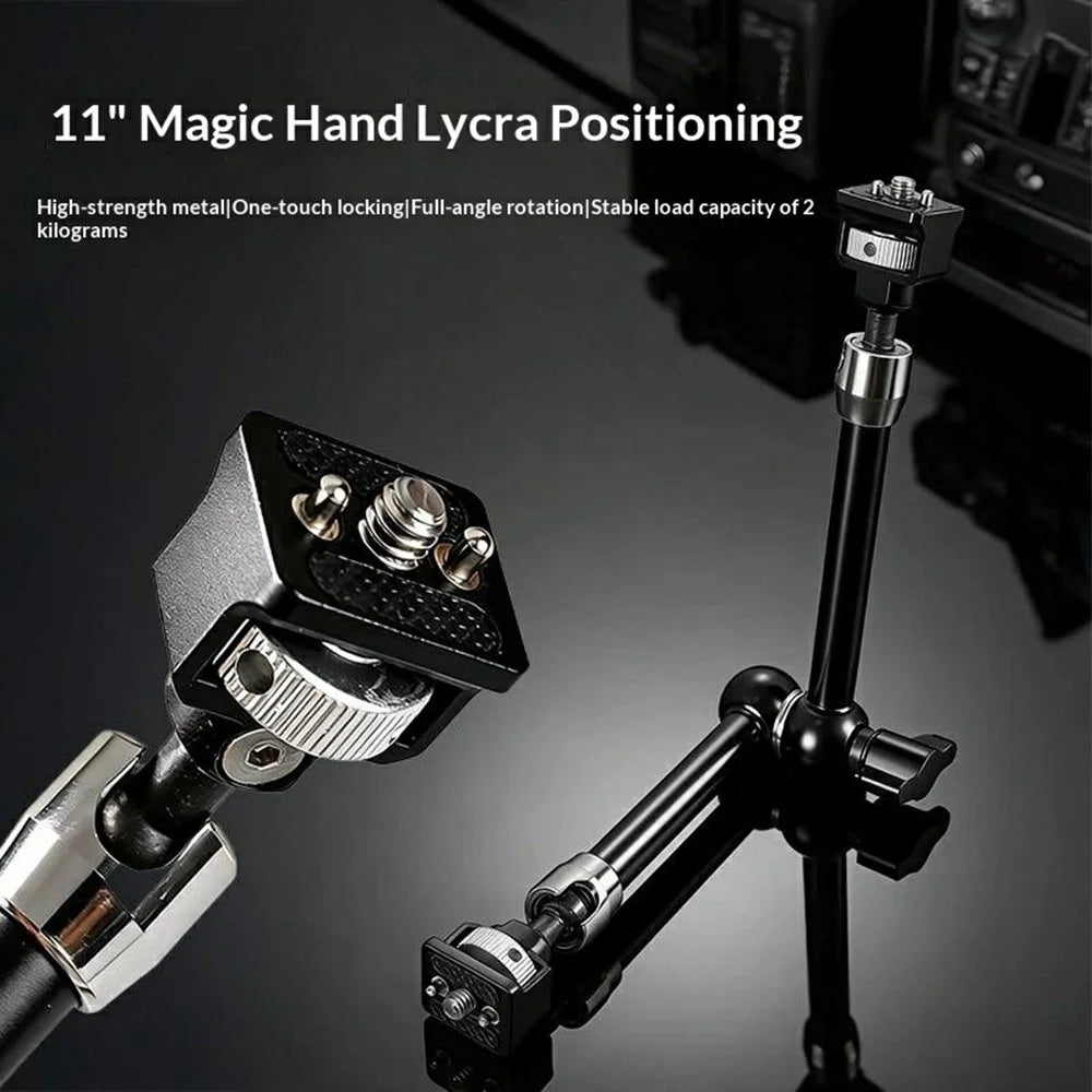 X059 11 Inch Magic Arm Camera Monitor Mount Articulating Arm Holder DSLR Camera Accessories - Black - 2
