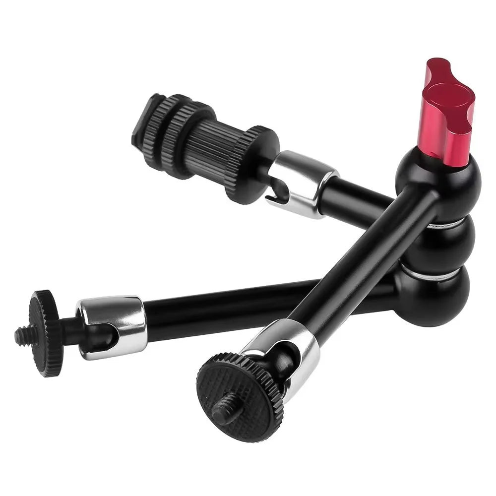 MA-03 11 Inch Triple Arm Mount for DSLR Camera Monitor Bracket Hot Shoe Magic Arm 360° Adjustable Stand Photography Equipment - 4