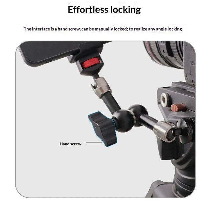 C119 11 Inch Camera Monitor Mount Phone Microphone Stand Magic Arm Articulating Arm for Tripod Live Streaming Accessories - 7
