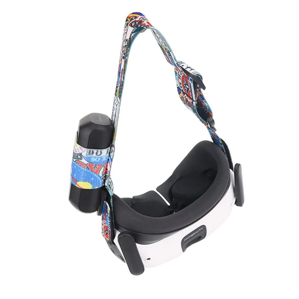 912746-11 Adjustable Head Strap for Antigravity A1 Vision VR Headset Magic Tape Elastic Band Pattern Printed Headstrap - 6