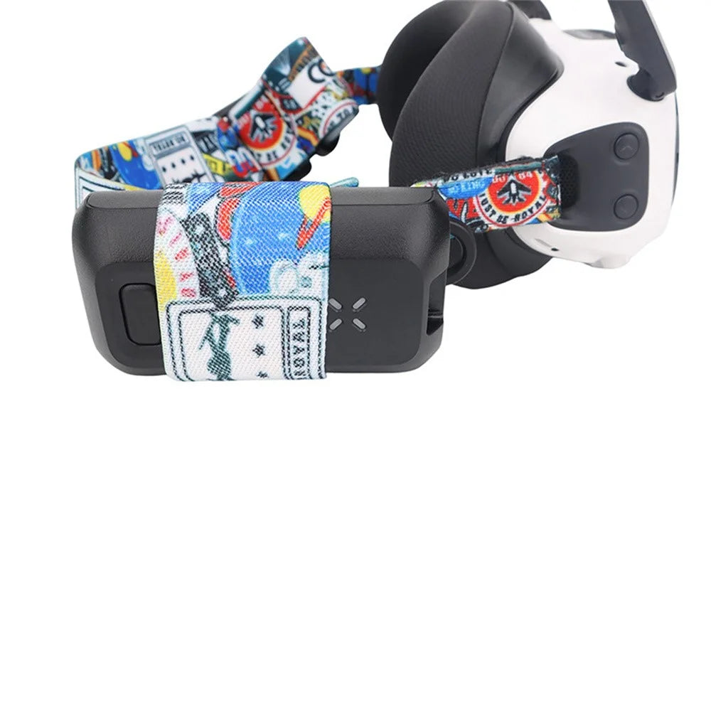 912746-11 Adjustable Head Strap for Antigravity A1 Vision VR Headset Magic Tape Elastic Band Pattern Printed Headstrap - 7