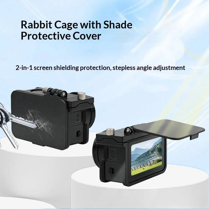 915609-11 Extension Frame Sunshade Camera Protective Case for DJI Osmo Action 6 Anti-Scratch Cover Protector with Lens Cap - 2