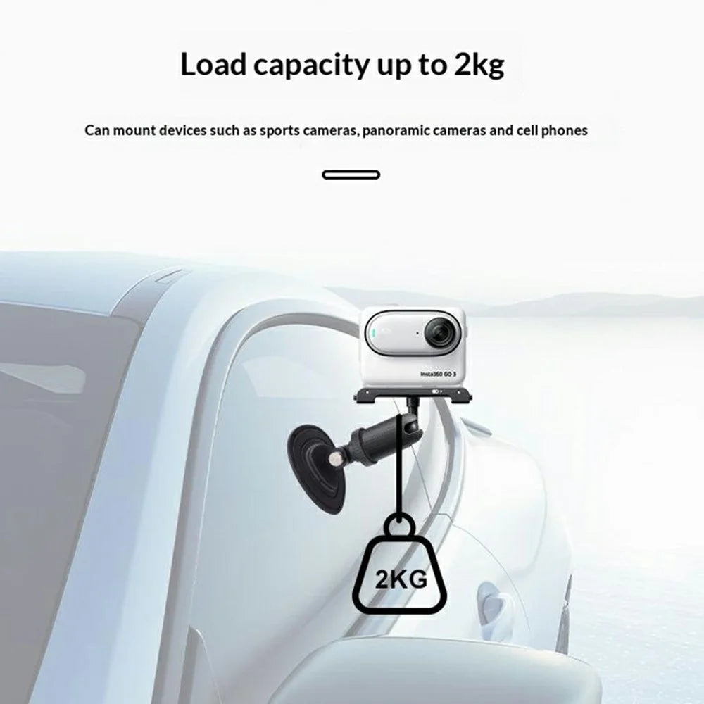914510 Flexible Adhesive Mount Base for DJI OSMO Action 6 Sports Camera Helmet Cycling Bracket Stand with Screw Adapter - 3