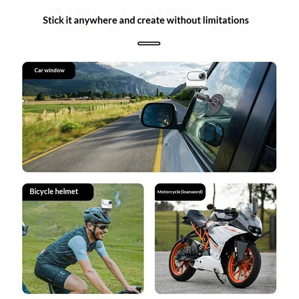 914510 Flexible Adhesive Mount Base for DJI OSMO Action 6 Sports Camera Helmet Cycling Bracket Stand with Screw Adapter - 5