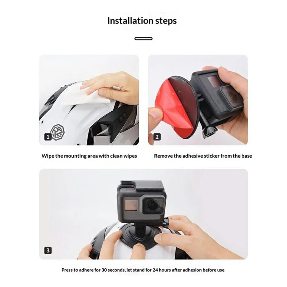 914510 Flexible Adhesive Mount Base for DJI OSMO Action 6 Sports Camera Helmet Cycling Bracket Stand with Screw Adapter - 7
