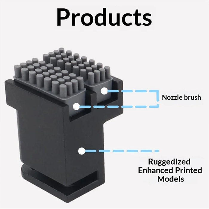 PRN260001 For Bambu Lab P1P  /  P1S  /  X1  /  X1C  /  X1E 3D Printer Metal Nozzle Bilateral Lightweight Cleaning Brush Kit - 6