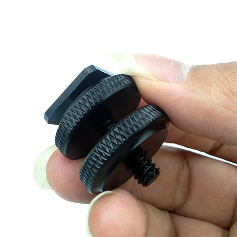 WESTAGE DSLR Camera Hot Shoe 1/4 inch Screw Adapter Aluminum Alloy Connector with Double Nut - 3