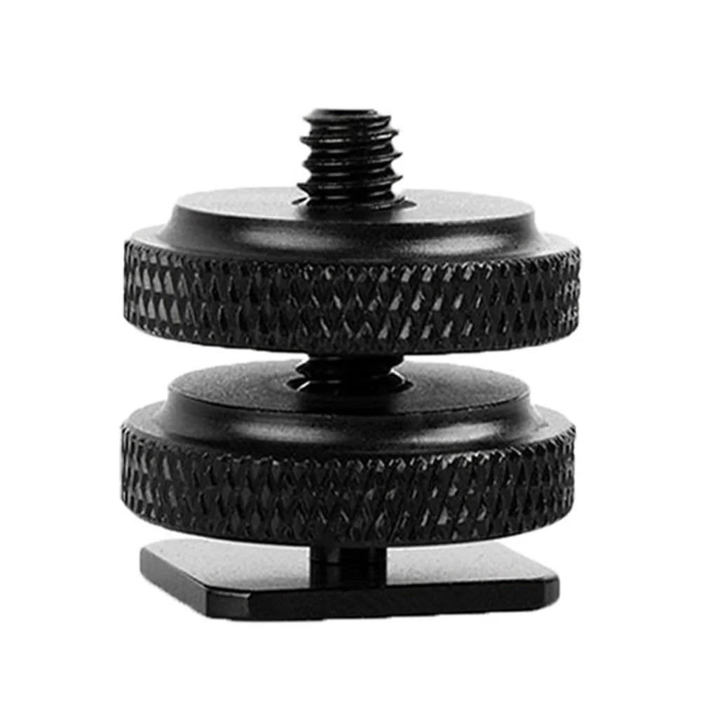 WESTAGE DSLR Camera Hot Shoe 1/4 inch Screw Adapter Aluminum Alloy Connector with Double Nut - 4