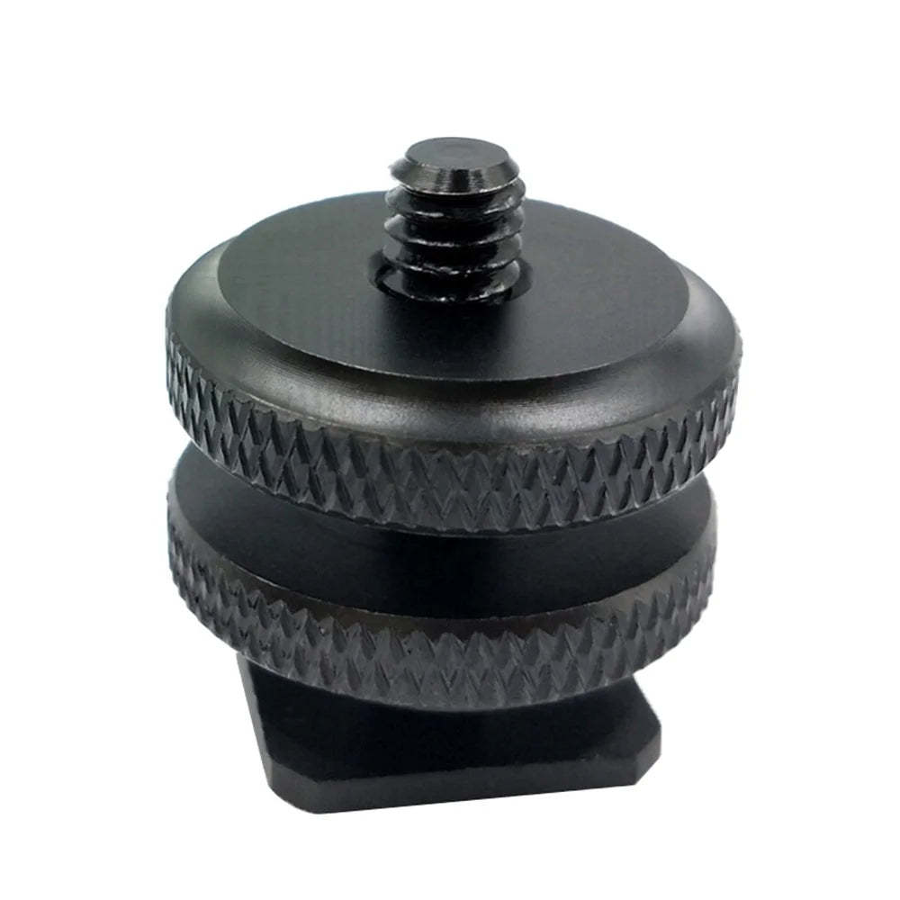 WESTAGE DSLR Camera Hot Shoe 1/4 inch Screw Adapter Aluminum Alloy Connector with Double Nut - 5