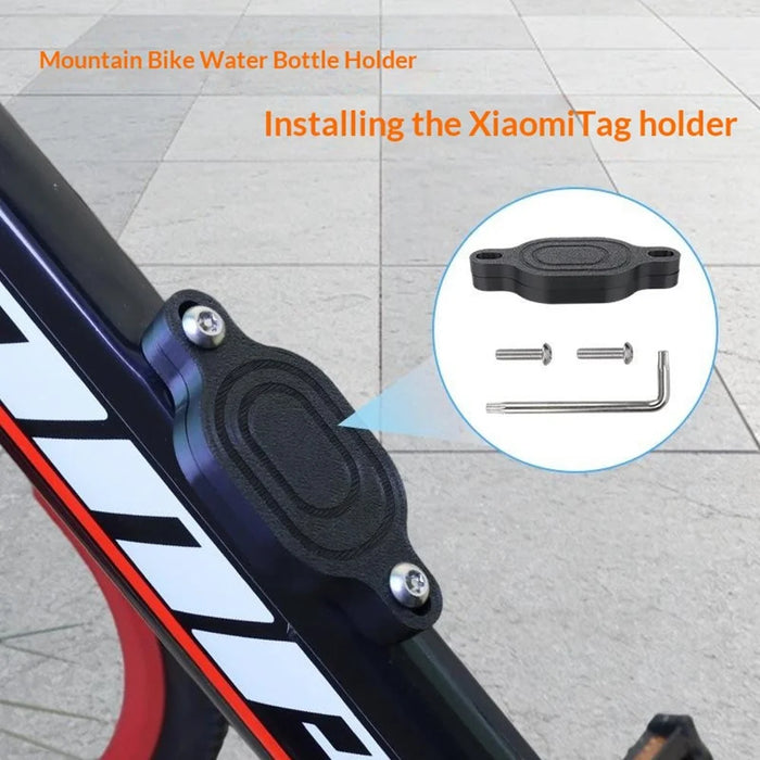 915775 For Xiaomi Tag Bike Frame Tracker Holder Protective Case Bicycle Water Bottle Cage Mount Bracket - Black - 2