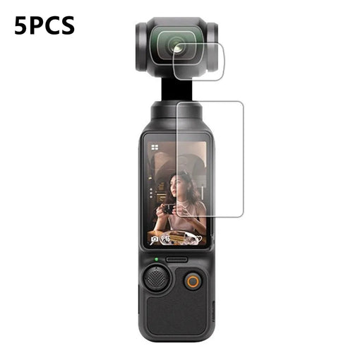 5 Sets For DJI Osmo Pocket 4 Hydrogel Film High Definition Soft PET Screen Protector Camera Screen + Lens Film - Transparent - 1