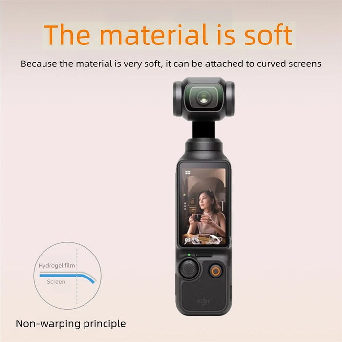 5 Sets For DJI Osmo Pocket 4 Hydrogel Film High Definition Soft PET Screen Protector Camera Screen + Lens Film - Transparent - 5