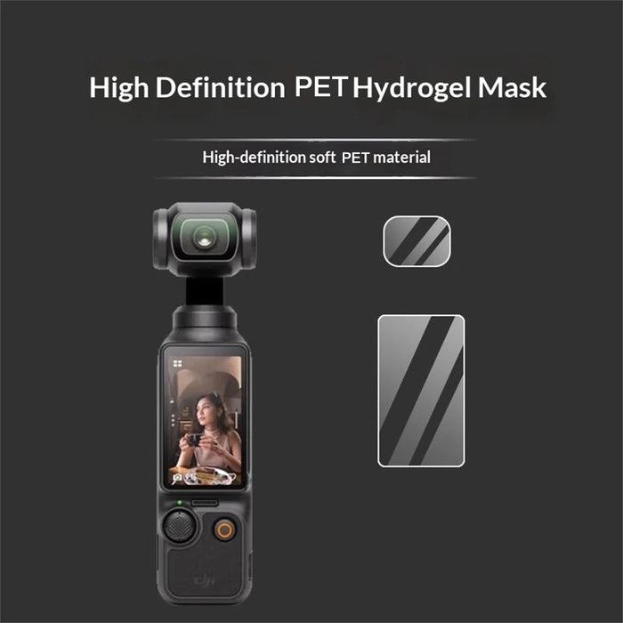 5 Sets For DJI Osmo Pocket 4 Hydrogel Film High Definition Soft PET Screen Protector Camera Screen + Lens Film - Transparent - 7