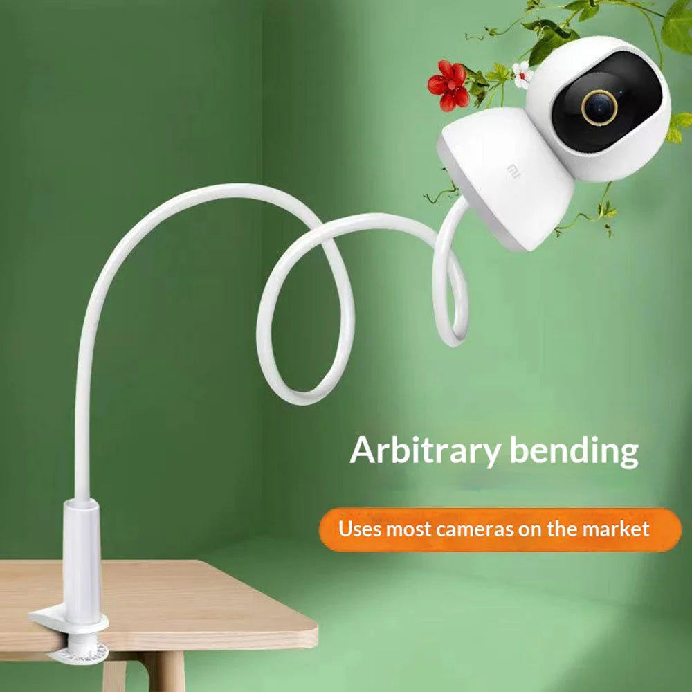 110cm Flexible Gooseneck Clamp Mount No Drilling Desktop Security Camera Stand for Baby Monitor - Black - 5