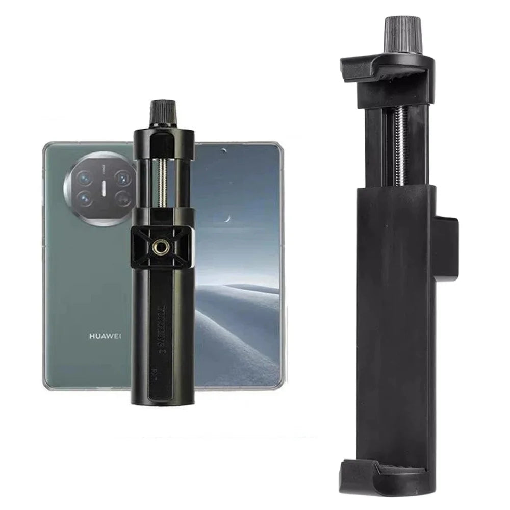 YUNTENG VCT-205 Folding Phone Tablet Clip 1 / 4 Screw Mount Universal Holder for Live Streaming Photography - Black - 1
