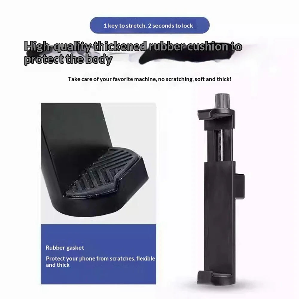 YUNTENG VCT-205 Folding Phone Tablet Clip 1 / 4 Screw Mount Universal Holder for Live Streaming Photography - Black - 5