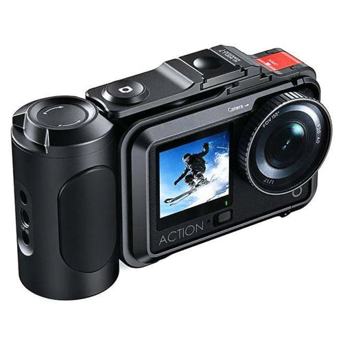 DJ-6 Detachable Magnetic Camera Cage Frame Case for DJI Osmo Action 6 Lightweight Aluminum Camera Protective Frame for Travel Outdoor Photography - Black - 1