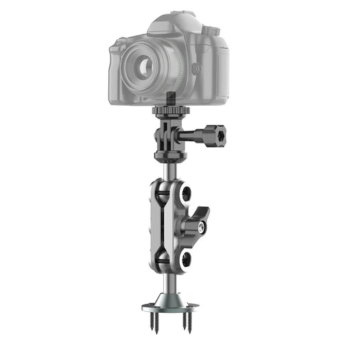 Camera Monitor Mount Wall Ceiling Bracket Double Ball Head 1 / 4 Interface Adjustable Swivel Stand - 1