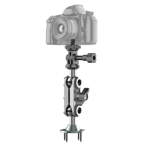 Camera Monitor Mount Wall Ceiling Bracket Double Ball Head 1 / 4 Interface Adjustable Swivel Stand - 1