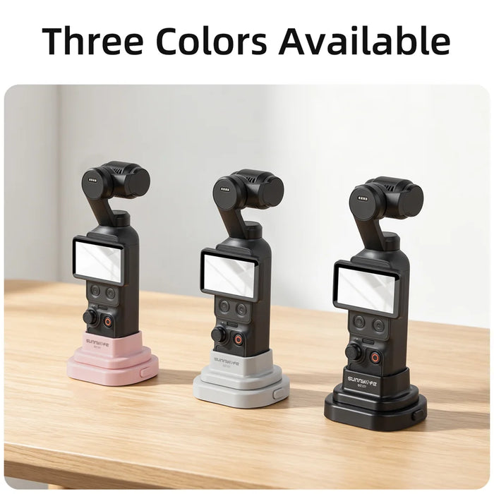 SUNNYLIFE For DJI Osmo Pocket 4 / 3 Action Camera Detachable Base Plastic Desktop Support Bracket - Black - 3