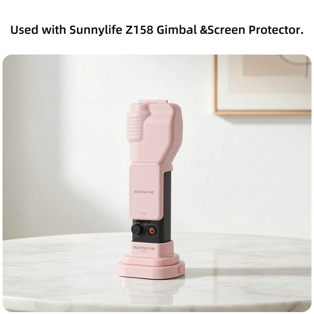 SUNNYLIFE For DJI Osmo Pocket 4 / 3 Action Camera Detachable Base Plastic Desktop Support Bracket - Black - 6