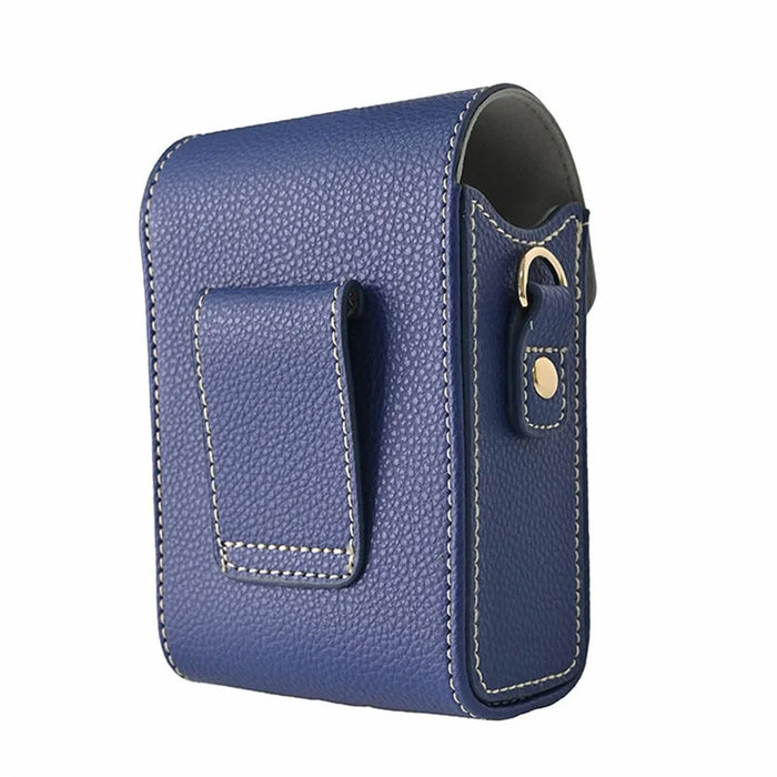 Universal Camera Bag PU Leather Lychee Texture Flip Lock Cover Protective Case with Adjustable Strap for Small Digital Cameras - Dark Blue - 4