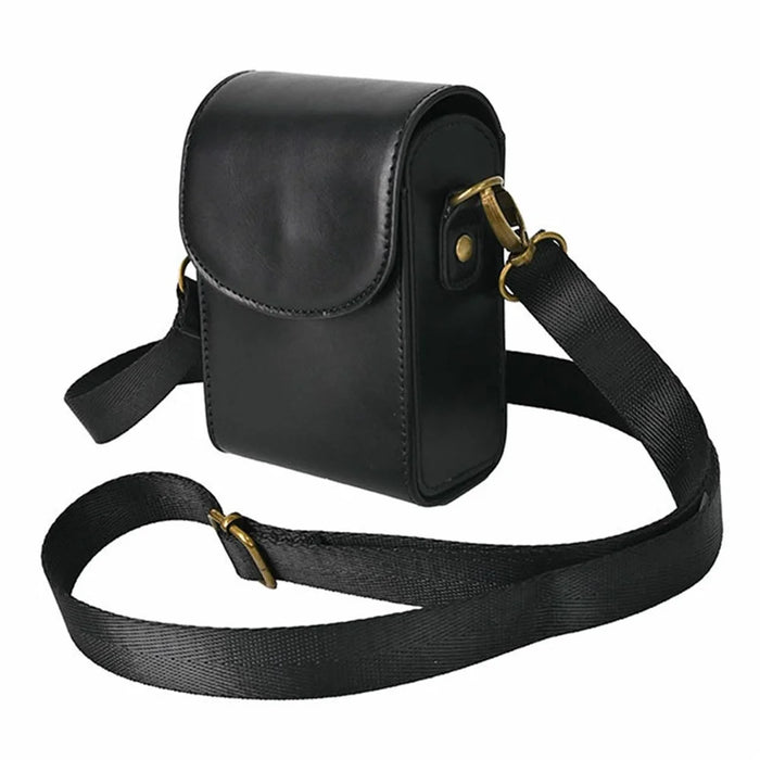 Universal PU Leather Camera Protective Case with Magnetic Clasp Flip-Top Shoulder Bag for Small Digital Cameras - Black - 1