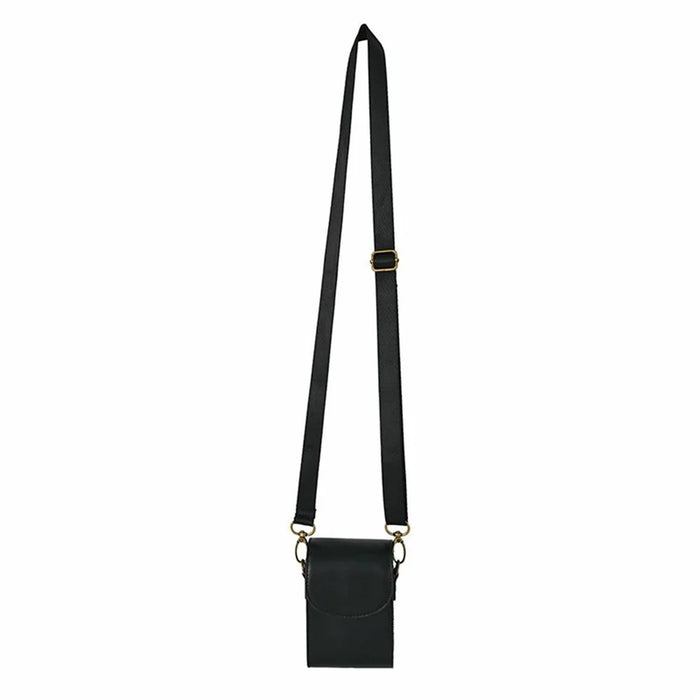 Universal PU Leather Camera Protective Case with Magnetic Clasp Flip-Top Shoulder Bag for Small Digital Cameras - Black - 4