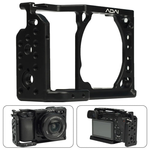ADAI for Sony A6 SLR Camera Cage Aluminum Alloy Cold Shoe 1 / 4 Screw Hole Expansion Frame - 1
