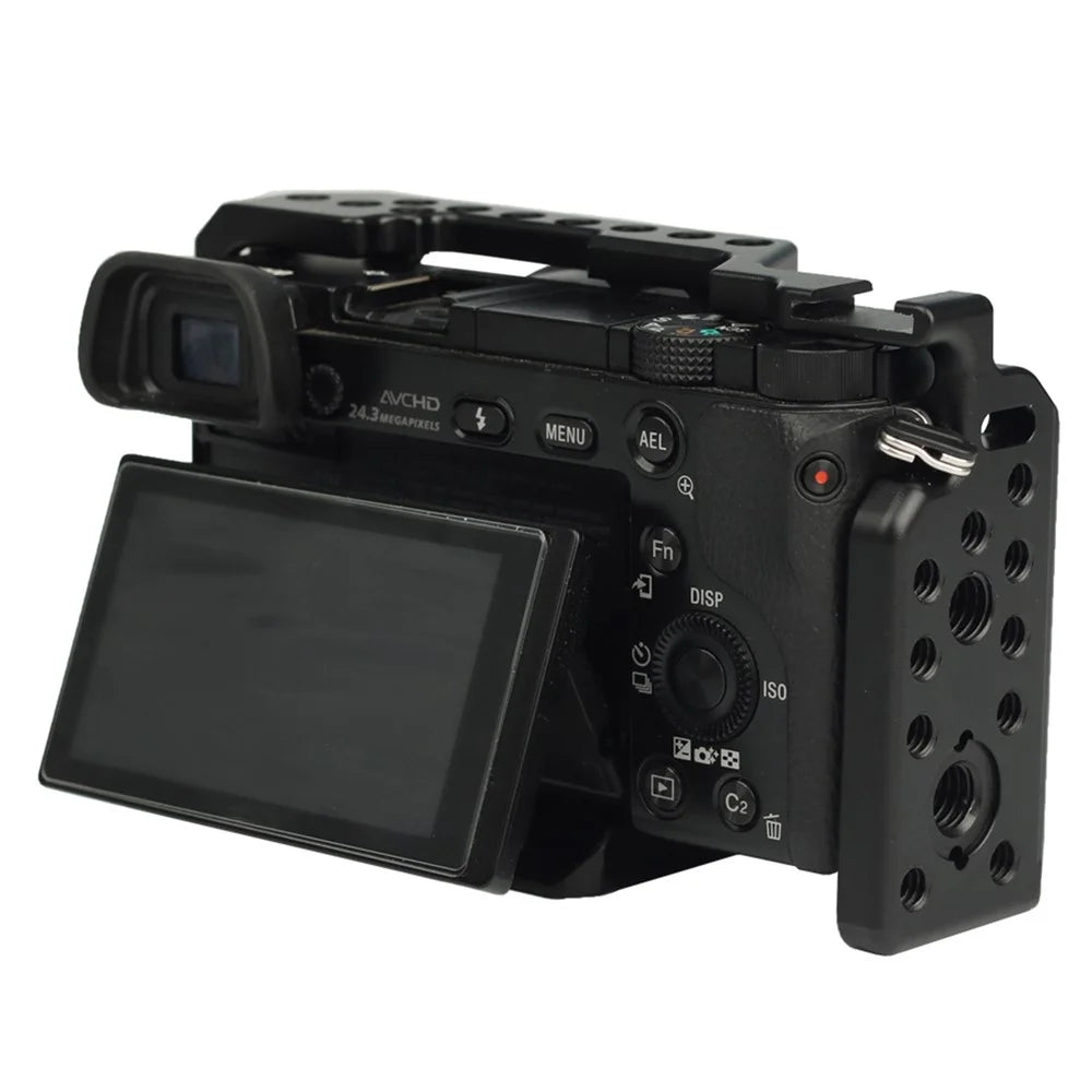 ADAI for Sony A6 SLR Camera Cage Aluminum Alloy Cold Shoe 1 / 4 Screw Hole Expansion Frame - 5