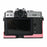 PU Leather Half Bottom Case for Fujifilm X-T30 Palm Texture Grip Camera Base Window Design Protective Cover - Pink - 2