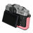 PU Leather Half Bottom Case for Fujifilm X-T30 Palm Texture Grip Camera Base Window Design Protective Cover - Pink - 3