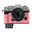PU Leather Half Bottom Case for Fujifilm X-T30 Palm Texture Grip Camera Base Window Design Protective Cover - Pink - 4