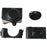 Camera Case for Canon SX740 HS Vintage Litchi Texture PU Leather Full Coverage Protective Cover with Shoulder Strap - Black - 1