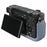 For Sony A6400 Camera Bottom Case PU Leather Lychee Texture Pattern Magnetic Base Half Cover Protective Shell with Battery Access - Navy Blue - 4