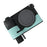 Camera Half Case for Sony A6700 Palm Texture Leather Ergonomic Grip Design Camera Base Protective Cover - Blue - 4