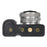 For Sony ZV-E10 Camera Case Vintage PU Leather Full Body Protective Cover with Lens Cap - Black - 4