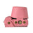 Palm Texture PU Leather Camera Case for Sony ZV-E10 Full Protection Cover with Hand Strap & Small Pouch - Pink - 2