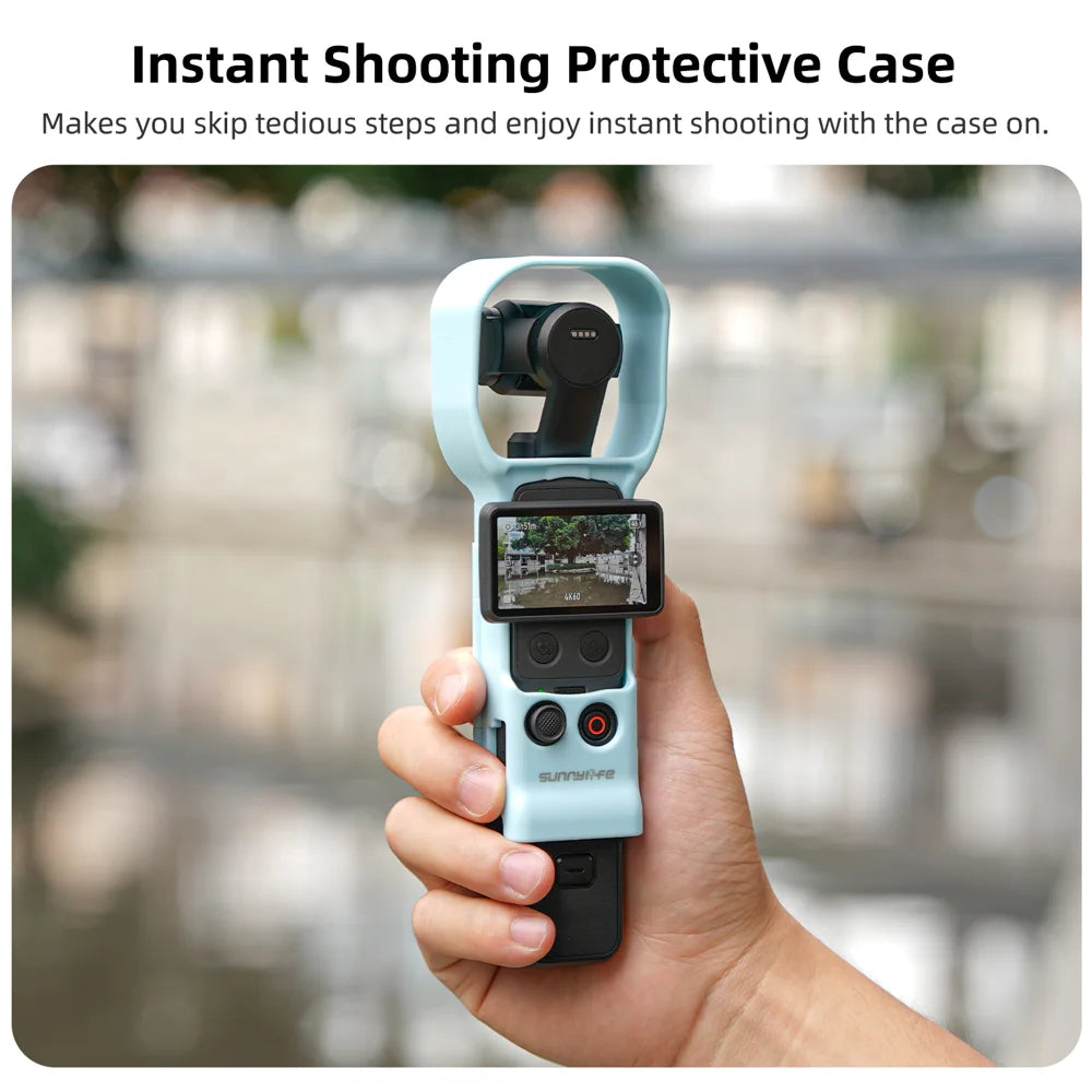 SUNNYLIFE OP4-K160 For DJI Osmo Pocket 4 / 3 Quick Snap Protective Case Light Shielding Shockproof Frame - Black - 3