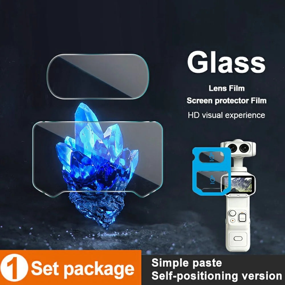 IMAK For Insta360 Luna Ultra Tempered Glass Screen Protector + Lens Film Set with Self Positioning Frame - 3
