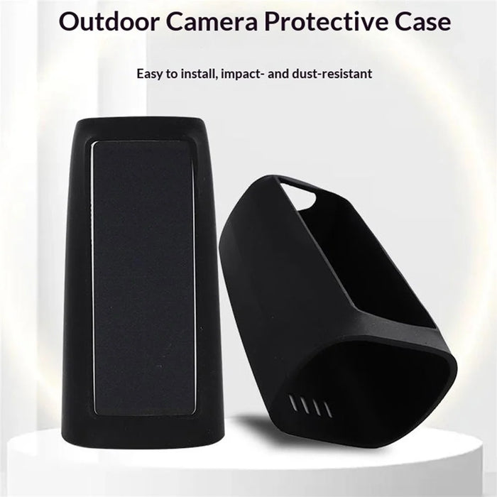 Silicone Case for EufyCam 3 Shockproof Protective Cover Outdoor Camera Housing - Black - 2