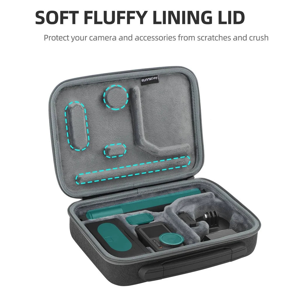 SUNNYLIFE OA3-B511 For DJI Osmo Action 3 Adventure Combo Bag Portable Carrying Case Wear-Resistant Shockproof Bag with Handle - 3