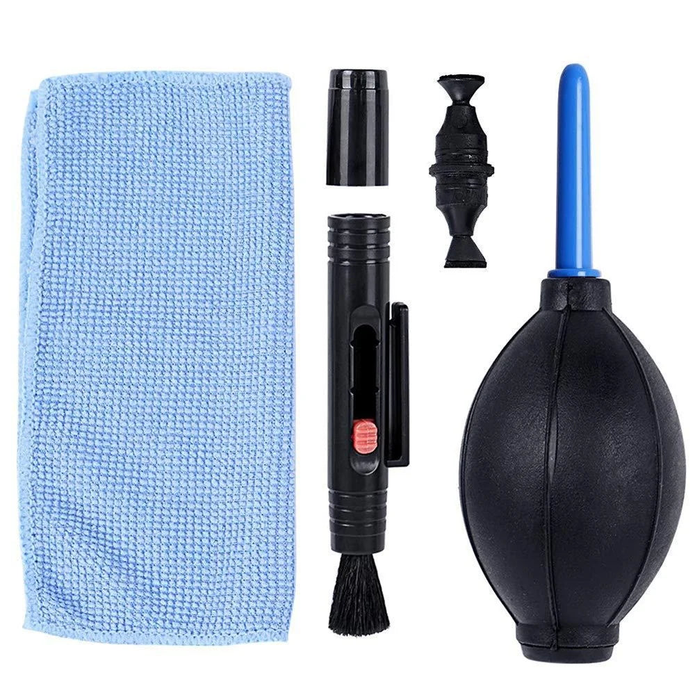 DSLR Lens Cleaning Cloth + Dual Carbon Head Cleaning Pen + Air Blower Camera Lens Cleaning Kit - 1