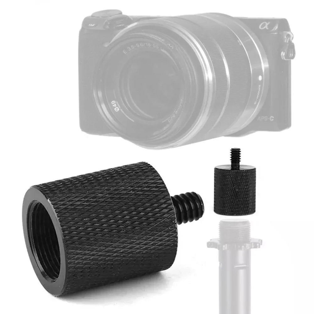 Aluminum Alloy Mic Stand Adapter 5 / 8" Female to 1 / 4" Male Screw Adapter Tripod Screw Converter Compatible with Other 1 / 4"-20 Accessories - 1