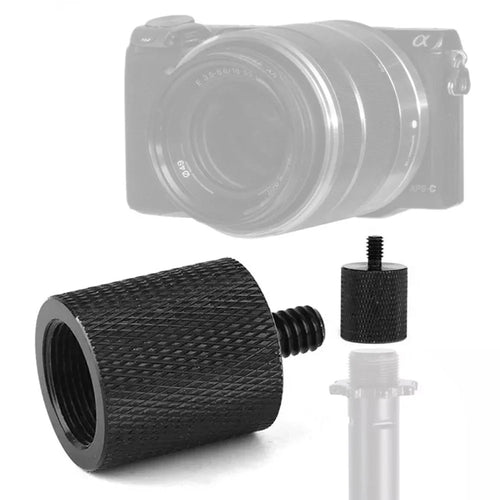 Aluminum Alloy Mic Stand Adapter 5 / 8" Female to 1 / 4" Male Screw Adapter Tripod Screw Converter Compatible with Other 1 / 4"-20 Accessories - 1