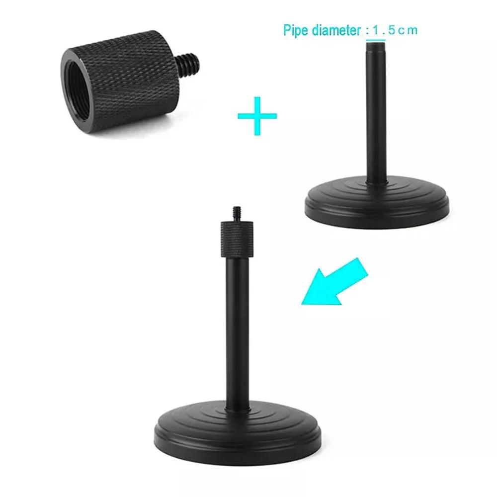 Aluminum Alloy Mic Stand Adapter 5 / 8" Female to 1 / 4" Male Screw Adapter Tripod Screw Converter Compatible with Other 1 / 4"-20 Accessories - 5