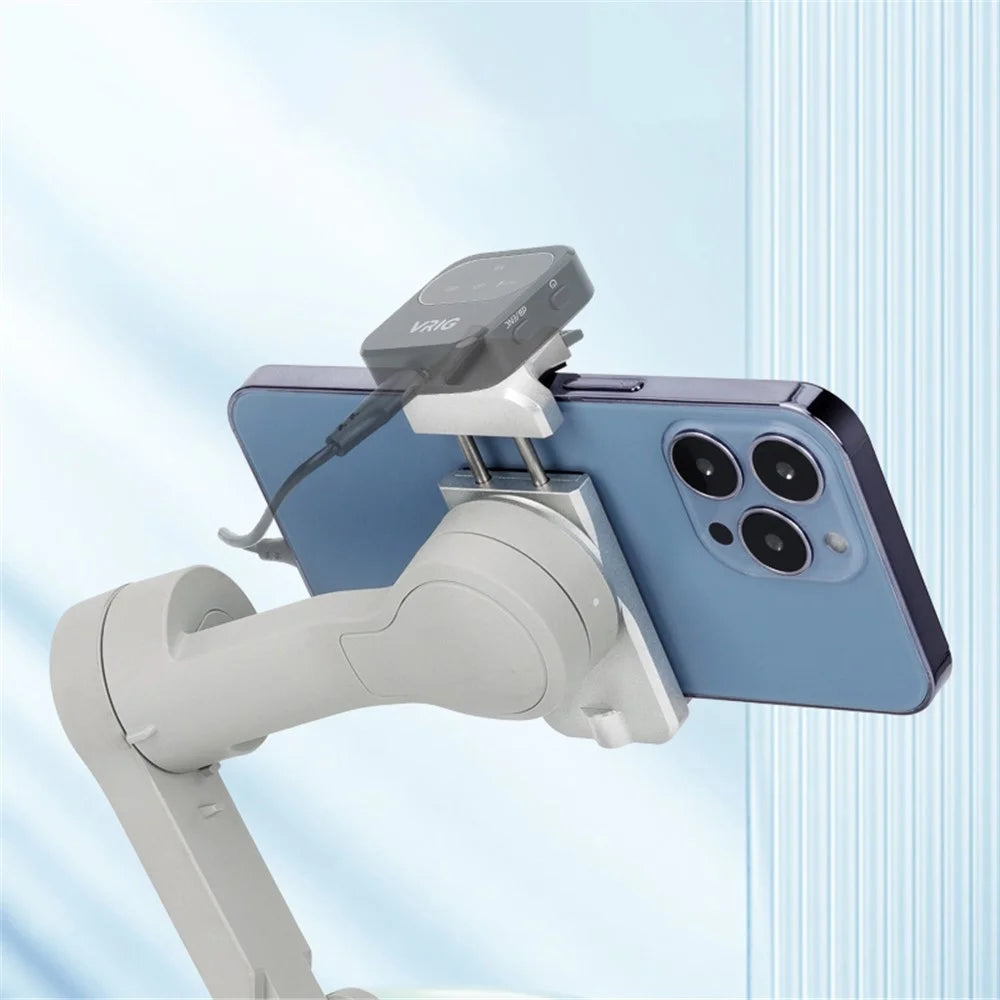 UURIG PH-05 for DJI OM6 / 5 / 4 / 4SE Gimbal Phone Holder Aluminum Alloy Magnetic Phone Clip with 1 / 4, Cold Shoe Ports - 2