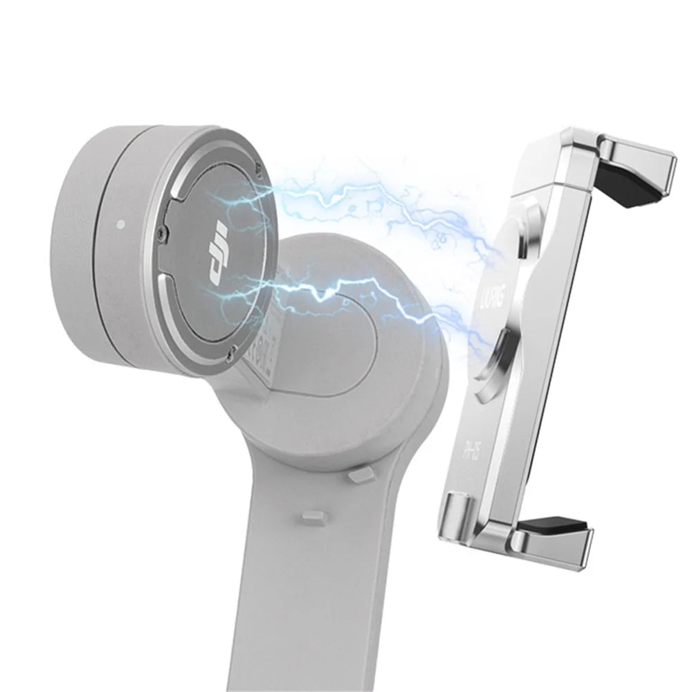 UURIG PH-05 for DJI OM6 / 5 / 4 / 4SE Gimbal Phone Holder Aluminum Alloy Magnetic Phone Clip with 1 / 4, Cold Shoe Ports - 3