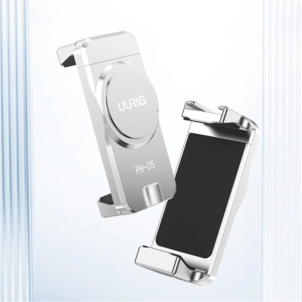 UURIG PH-05 for DJI OM6 / 5 / 4 / 4SE Gimbal Phone Holder Aluminum Alloy Magnetic Phone Clip with 1 / 4, Cold Shoe Ports - 5